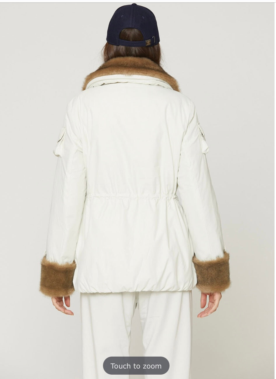 Field jacket with fur details