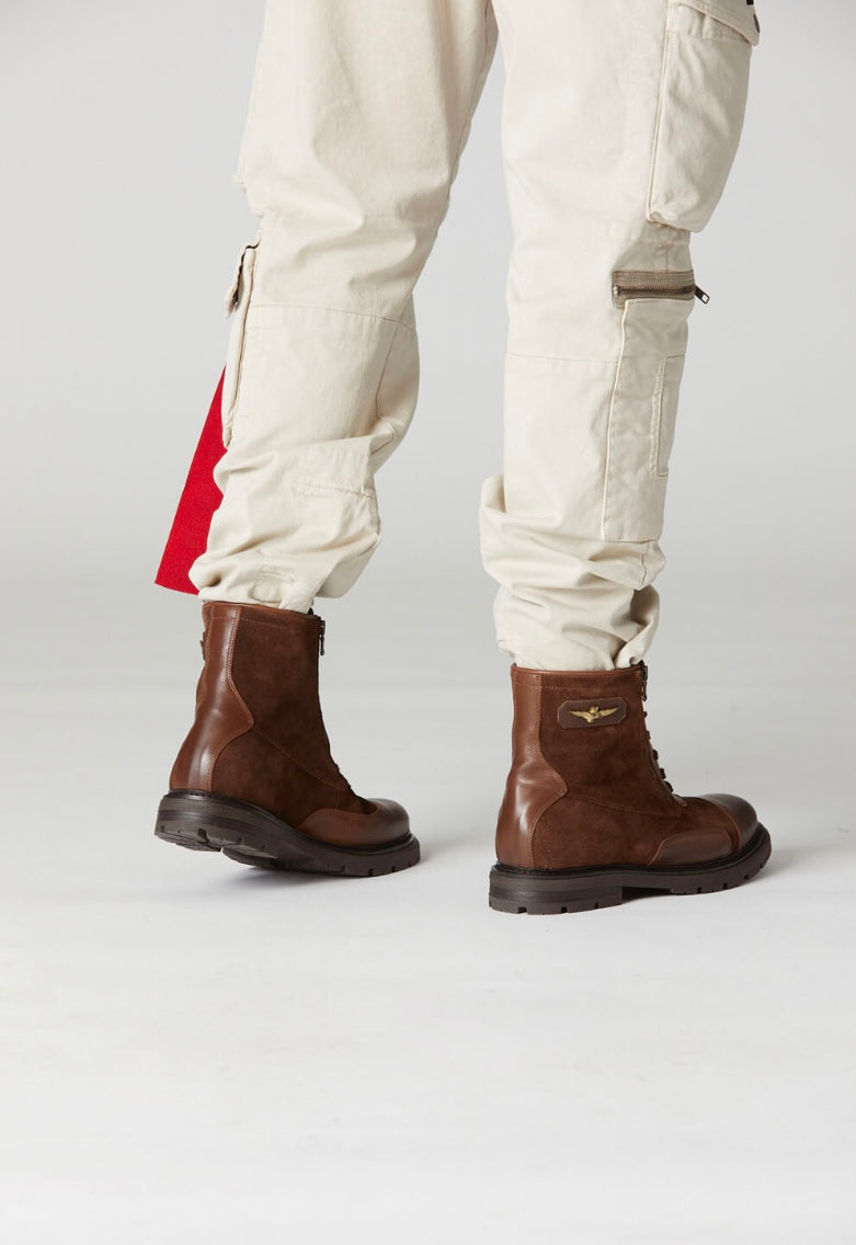 Iconic pilot leather boots