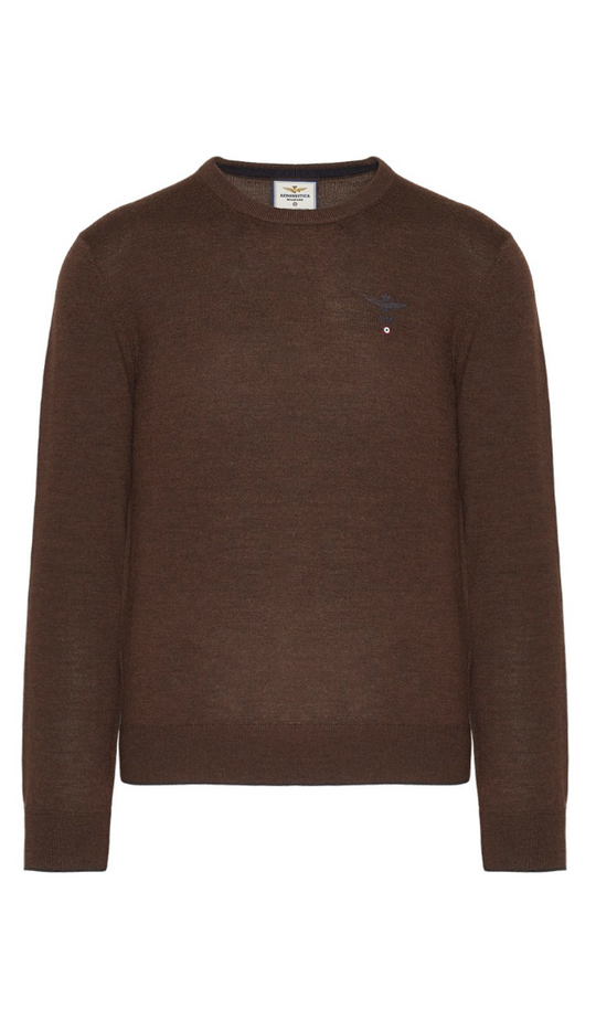 Basic crew neck wool sweater