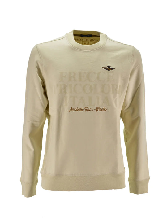 Crewneck Sweatshirt With Flock Print