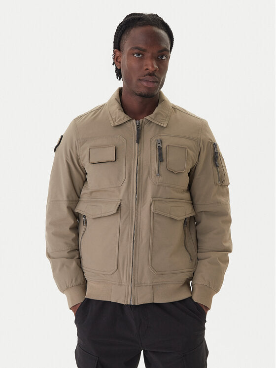 Pilot Jacket With Removable Collar