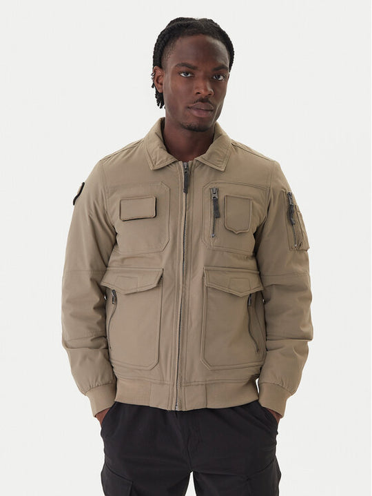 Pilot Jacket With Removable Collar