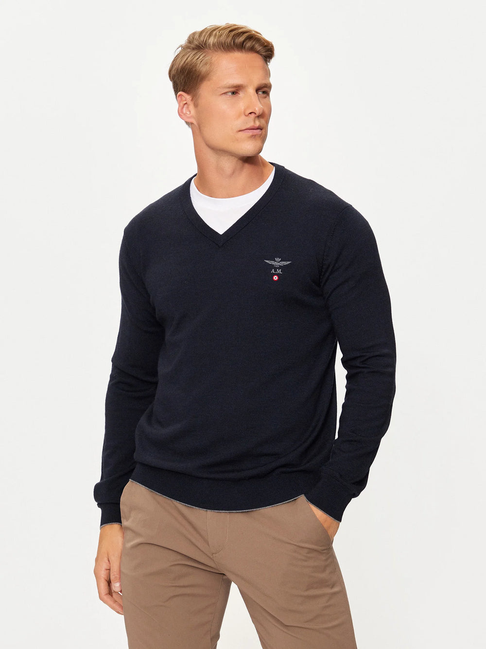 Merino wool v neck sweater