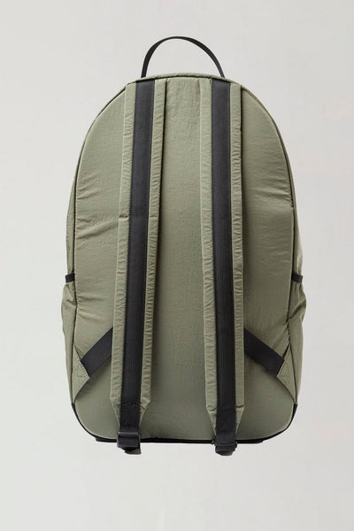 Iridescent backpack with patch