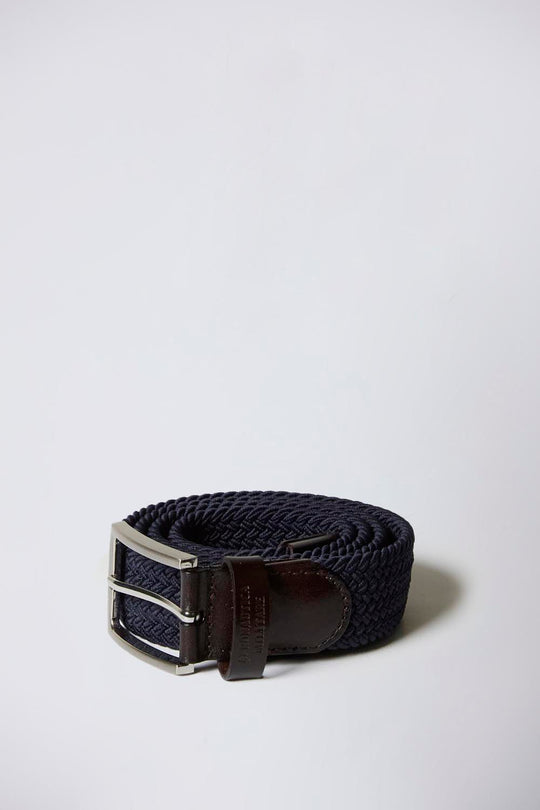 Braided elastic webbing belt