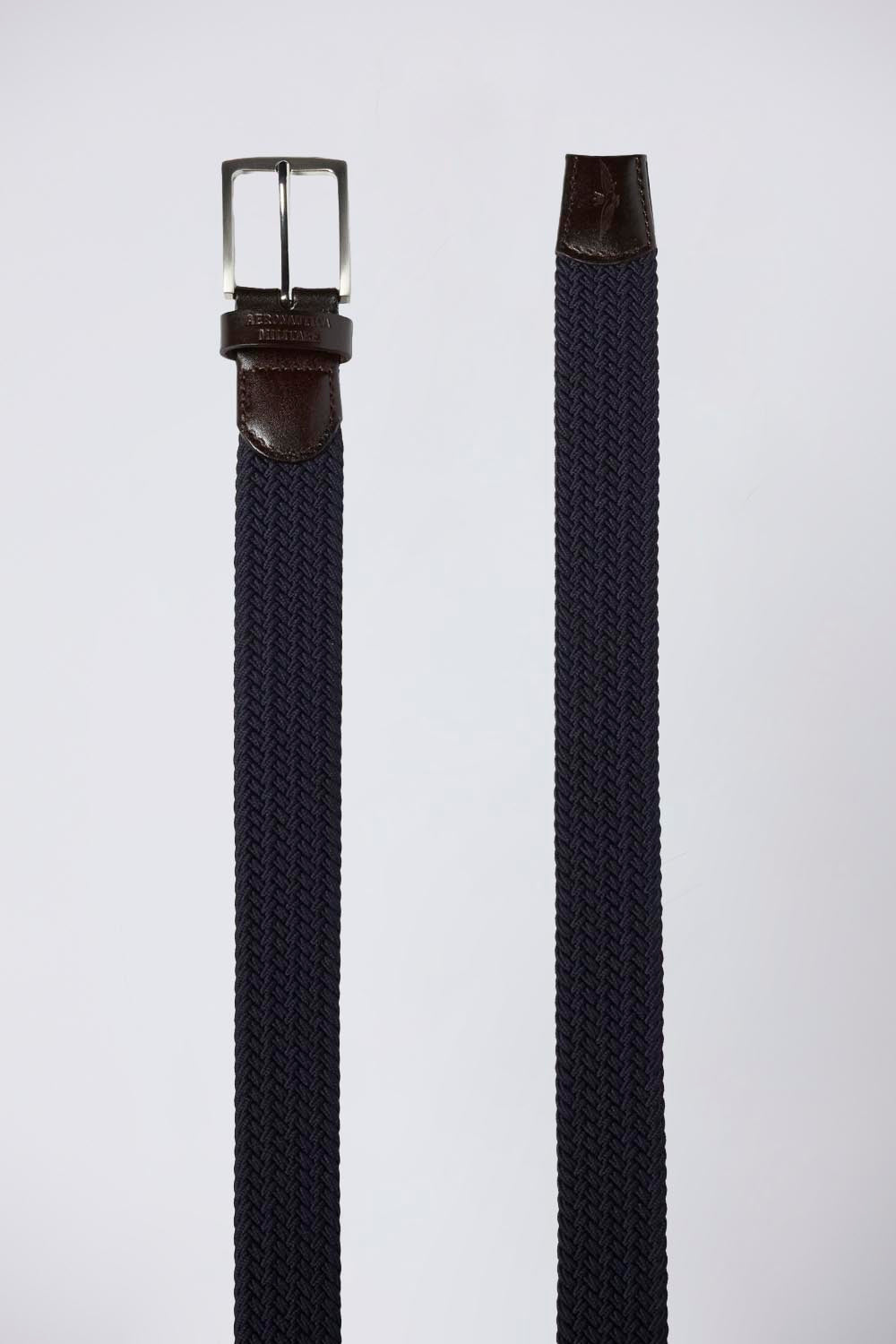 Braided elastic webbing belt