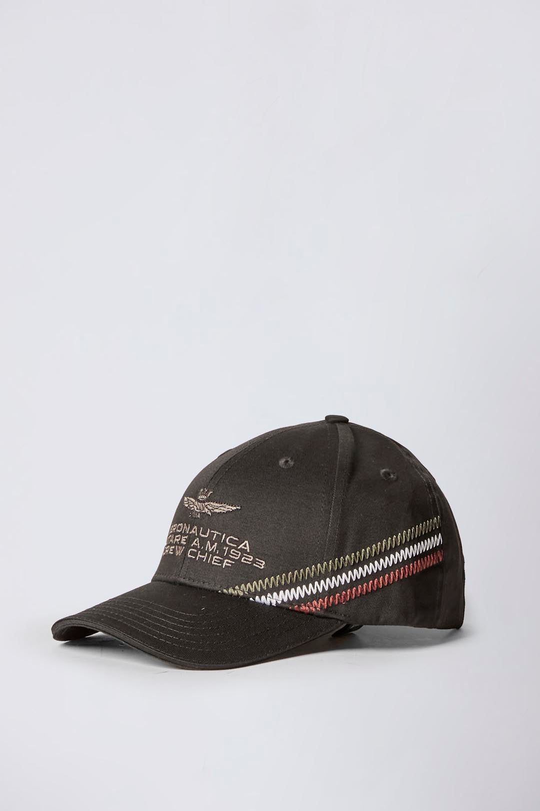 Crew Chief cap with zig-zag stitch