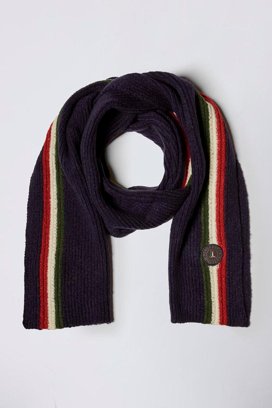 Scarf with tricolor and patch