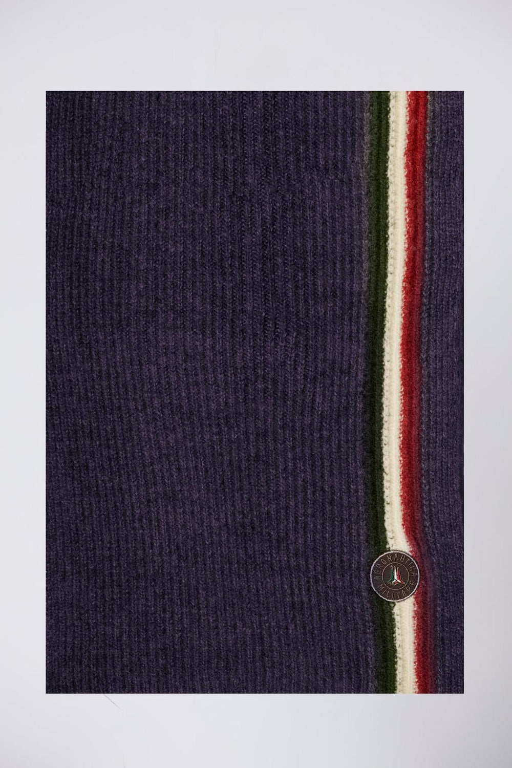 Scarf with tricolor and patch