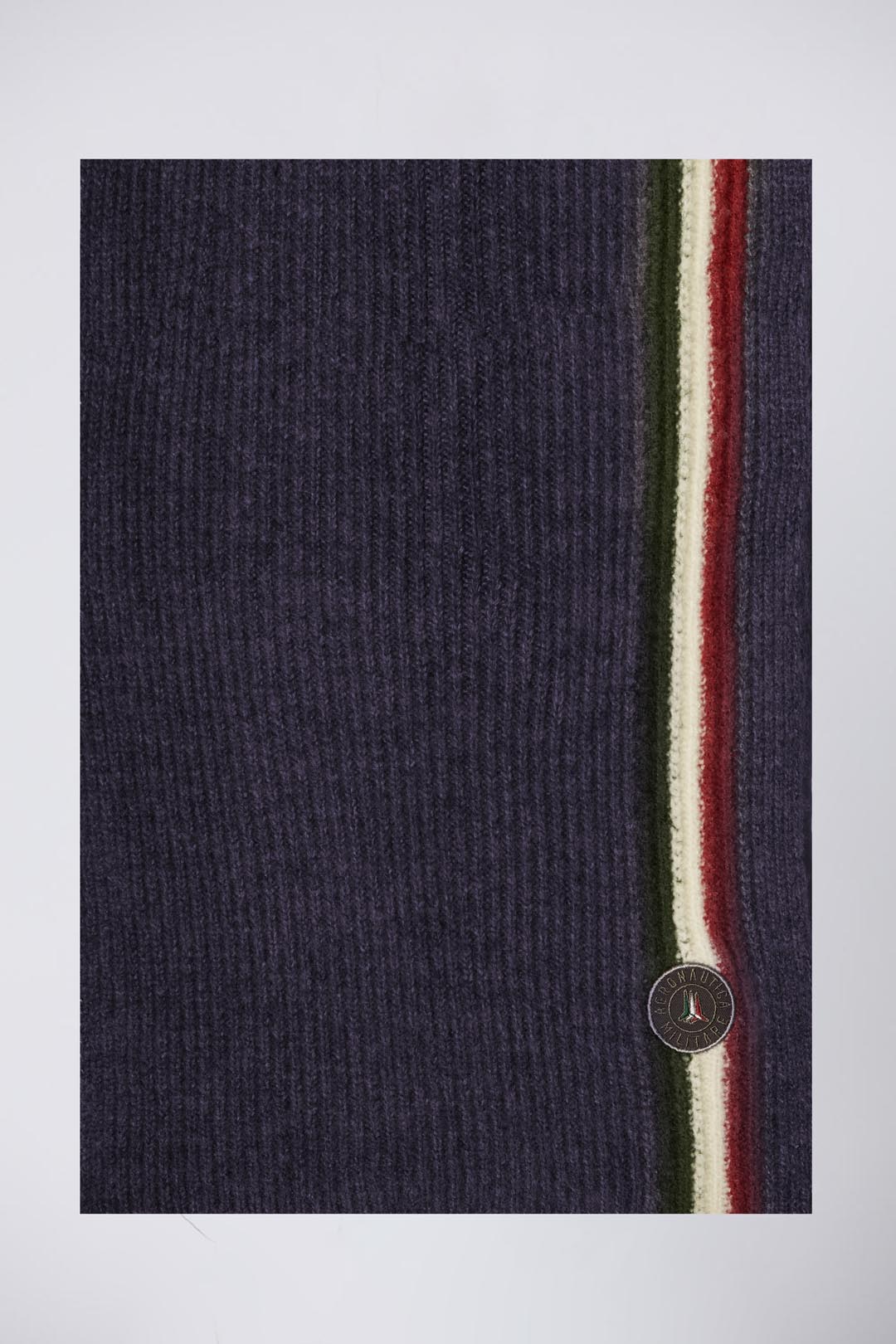 Scarf with tricolor and patch