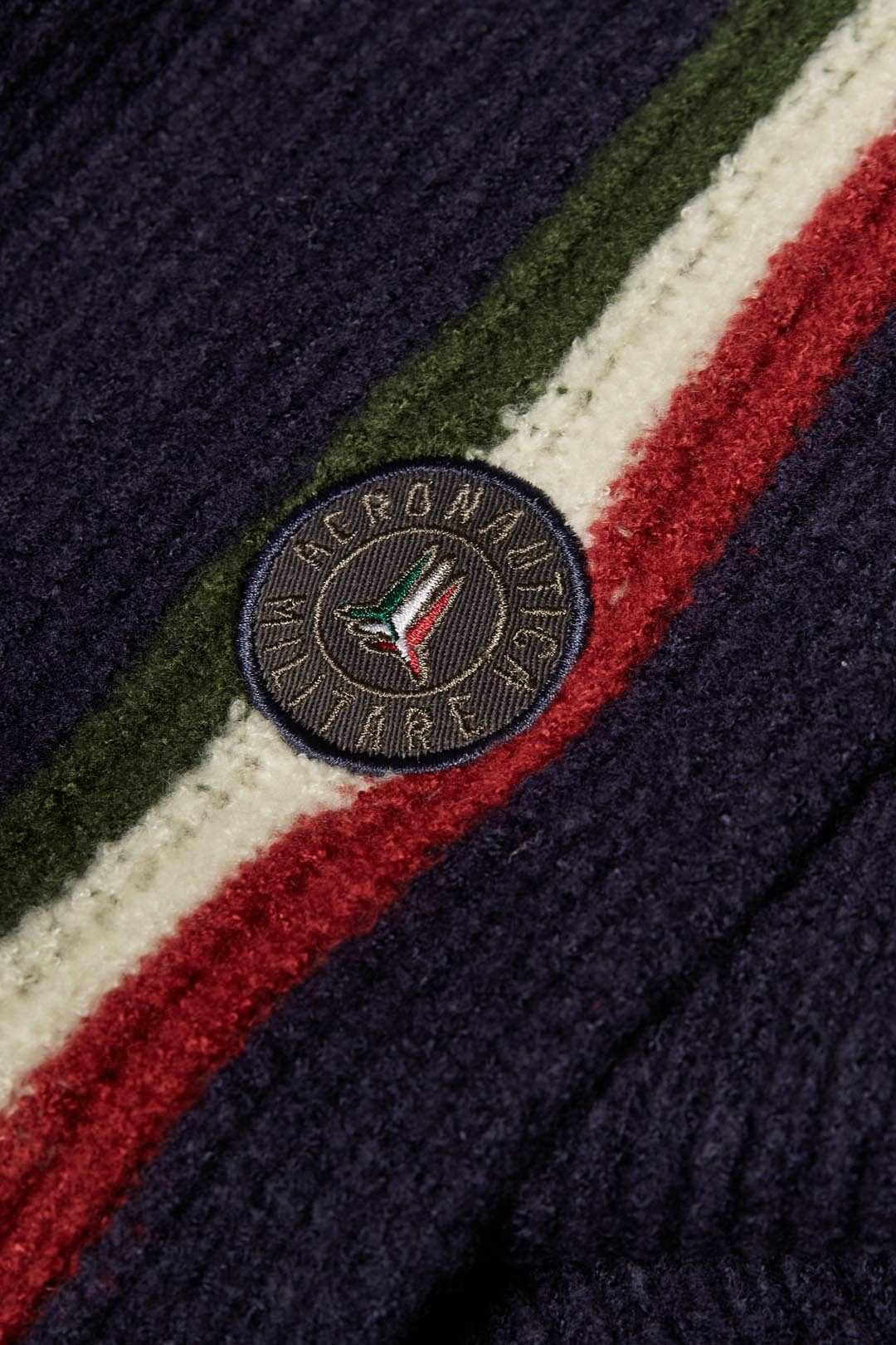 Scarf with tricolor and patch