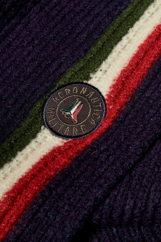 Scarf with tricolor and patch