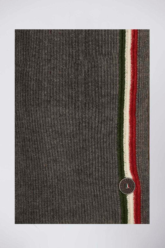 Scarf with tricolor and patch