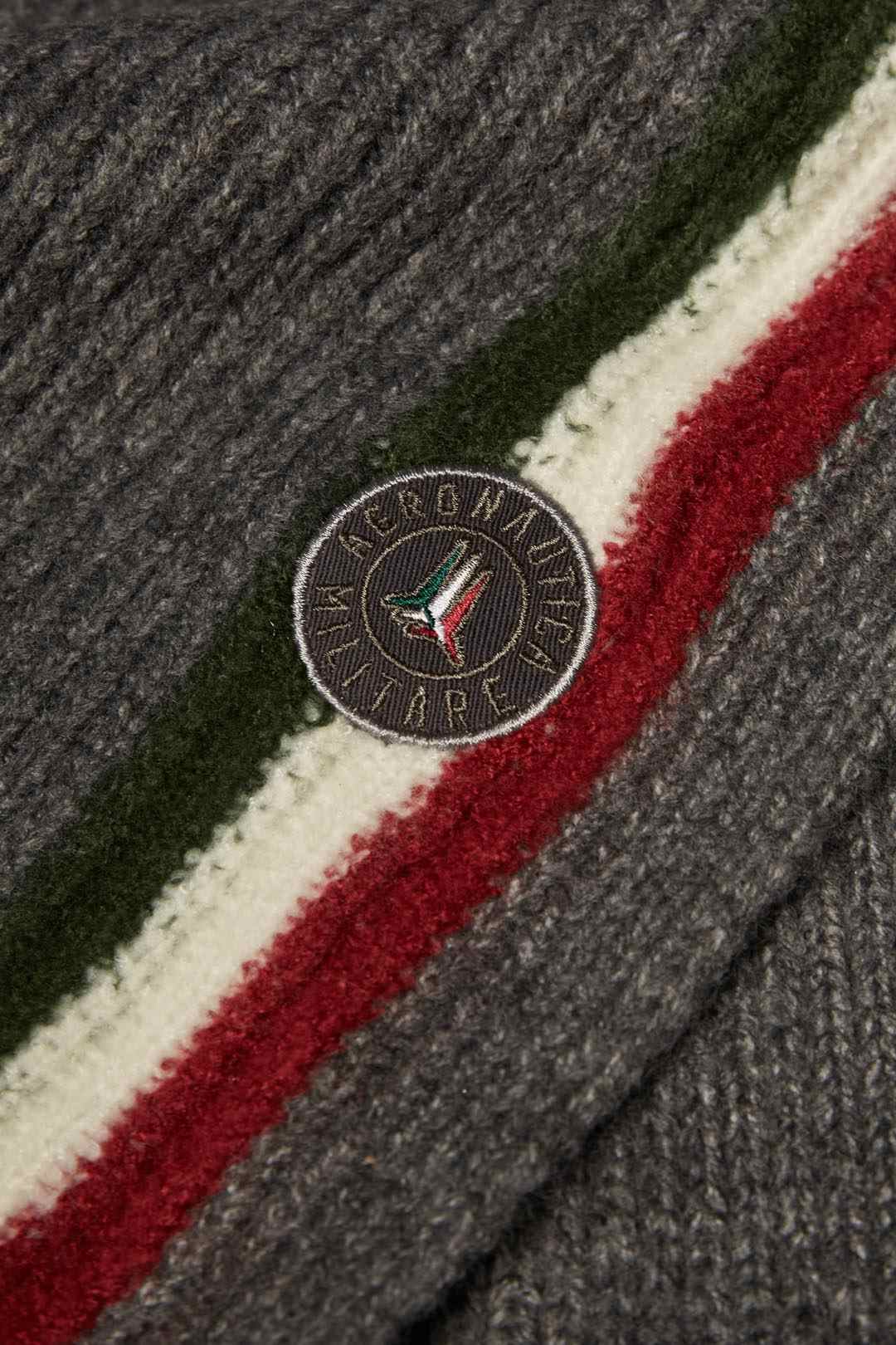 Scarf with tricolor and patch