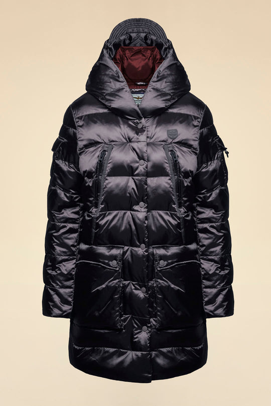 Glossy puffer jacket with eco padding