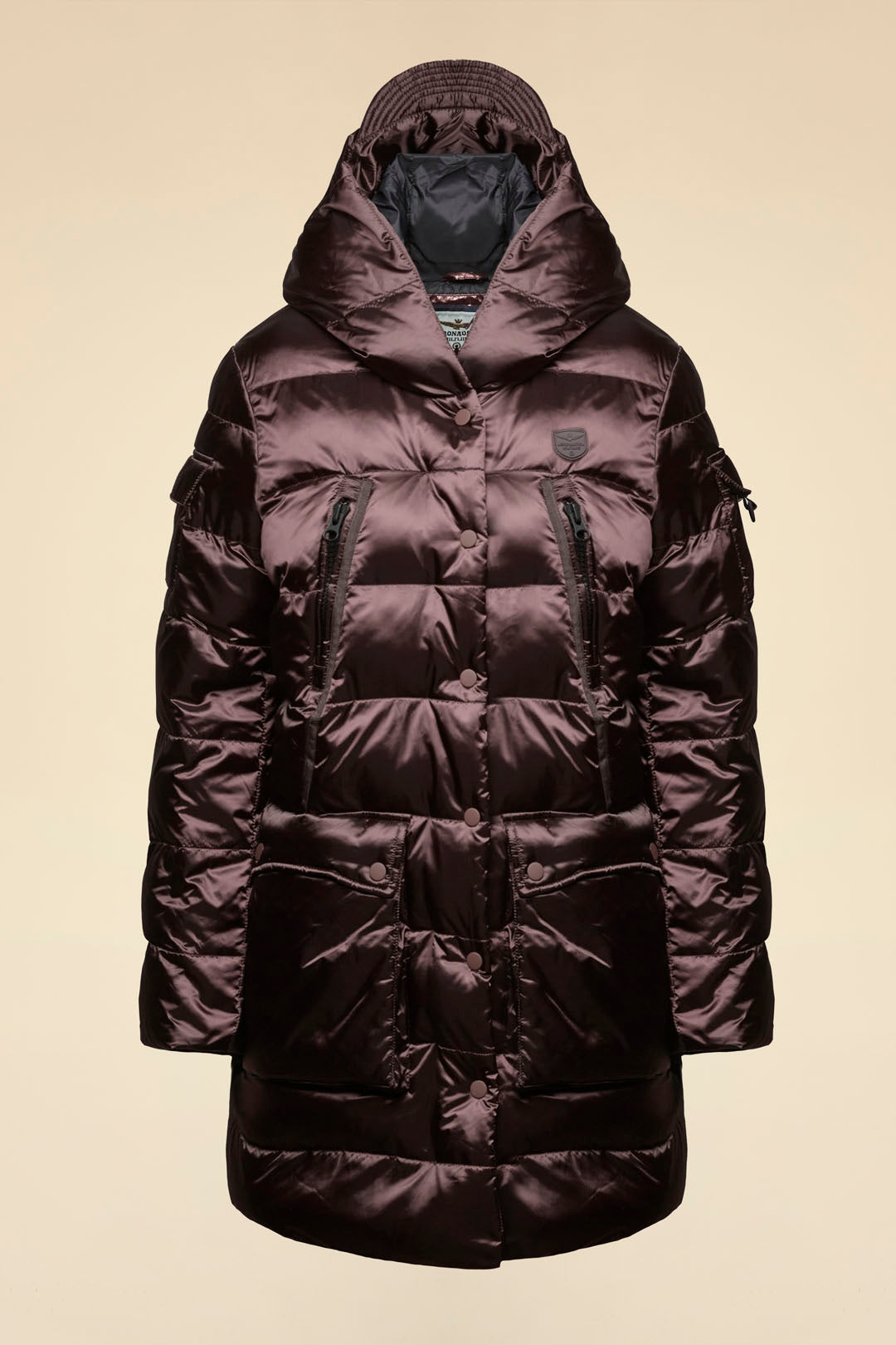 Glossy puffer jacket with eco padding