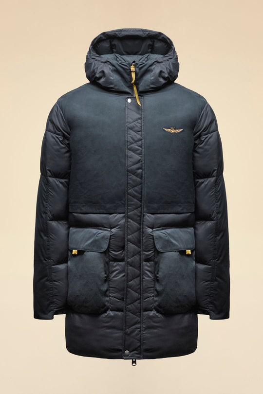 Padded ripstop parka with hood