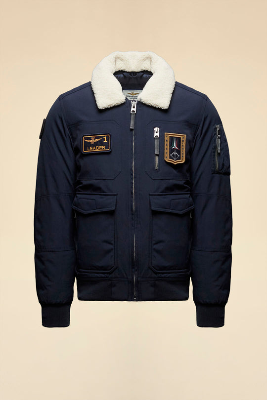 Pilot Jacket With Removable Collar