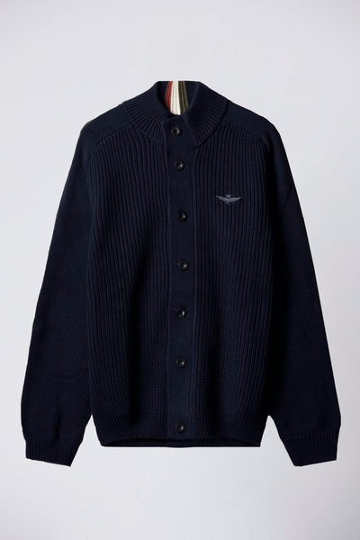 Ribbed cotton cardigan