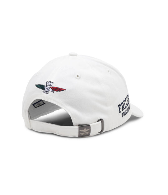 Cotton cap with emblem