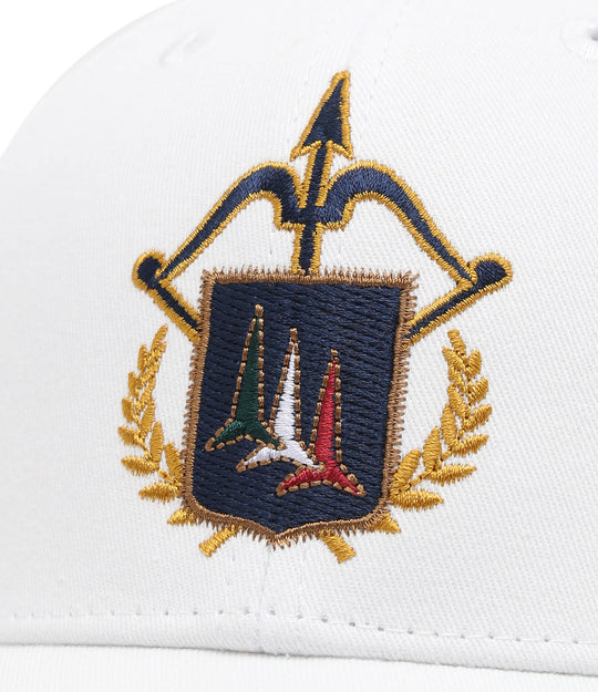 Cotton cap with emblem