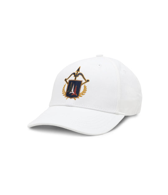 Cotton cap with emblem