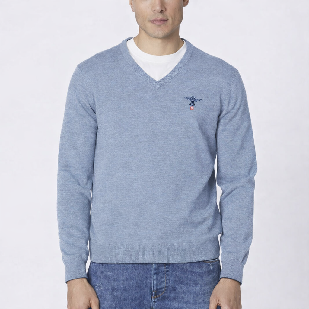 Merino wool v neck sweater