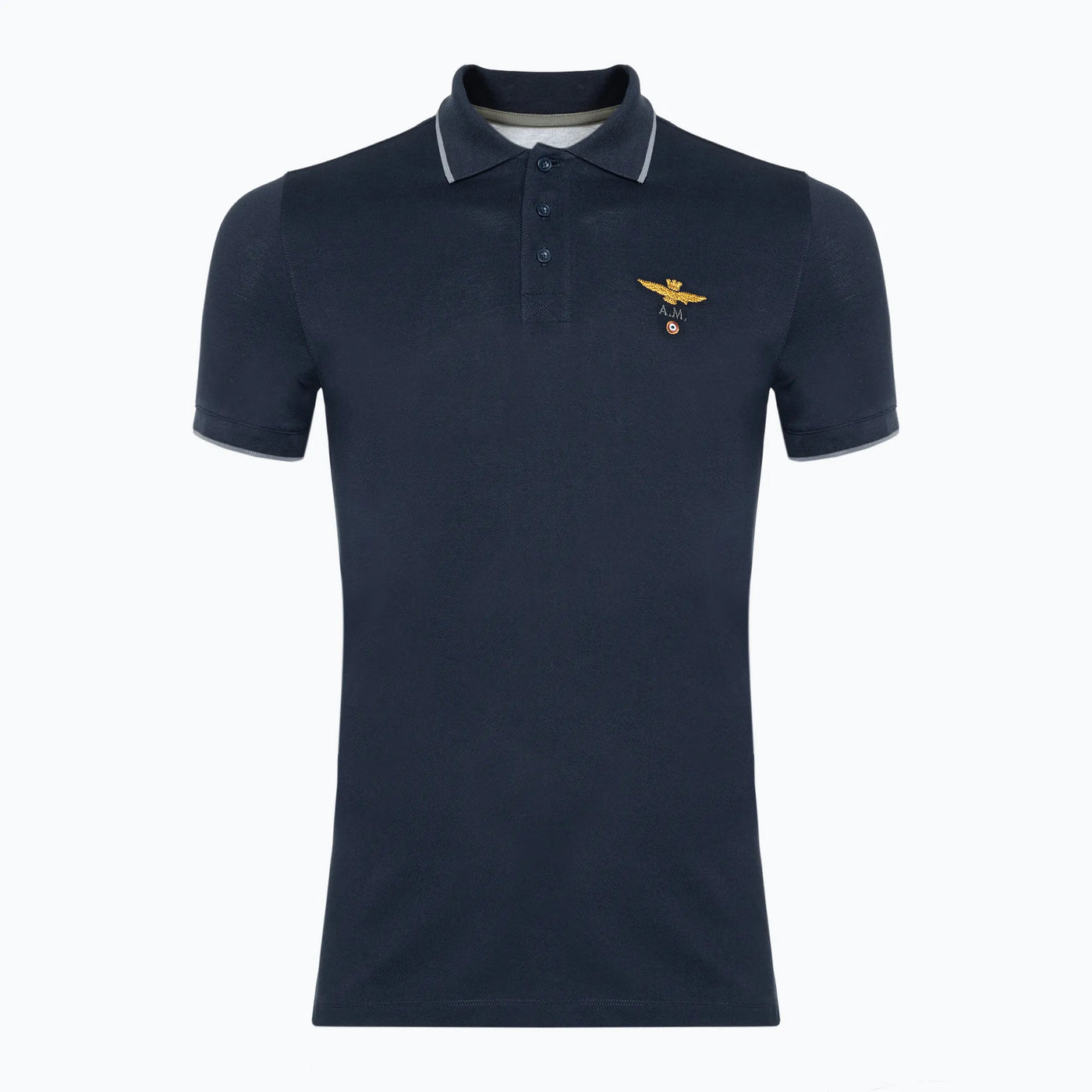 Basic short-sleeve piqué polo shirt