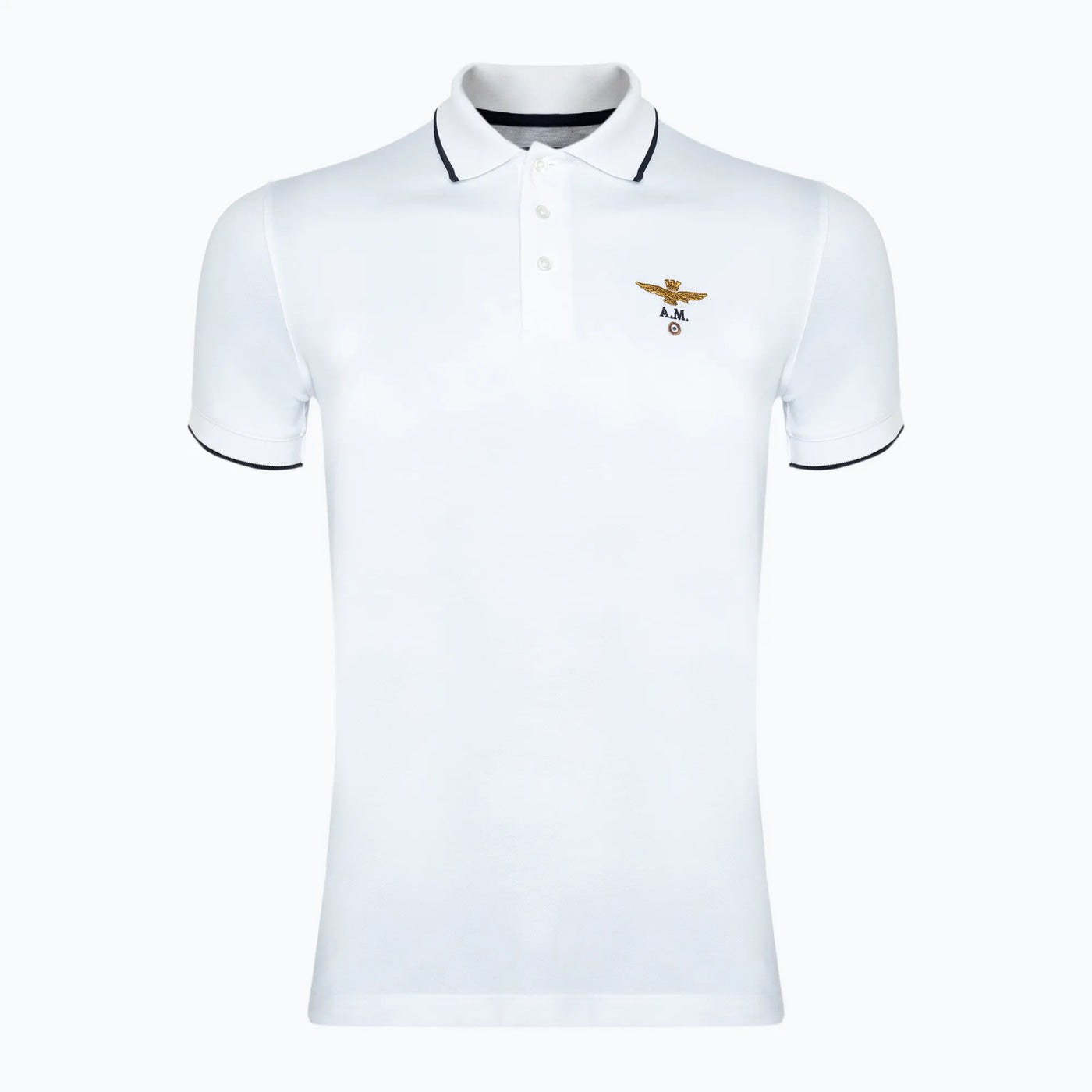 Basic short-sleeve piqué polo shirt