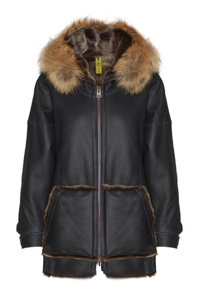 Sheepskin coat in Nappa leather