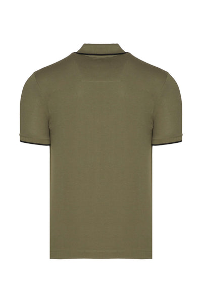 Basic short-sleeved pique polo shirt