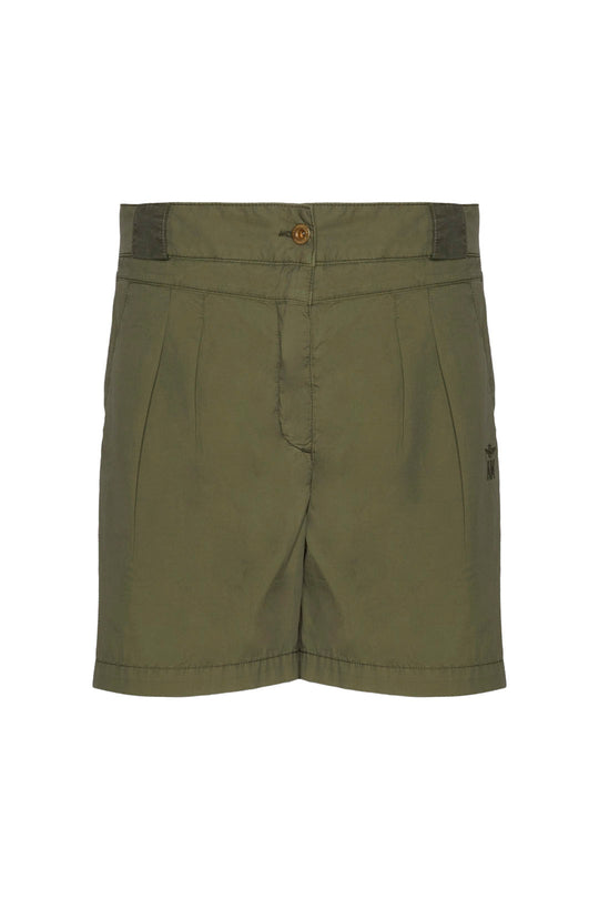 Women's high waist shorts in poplin fabric