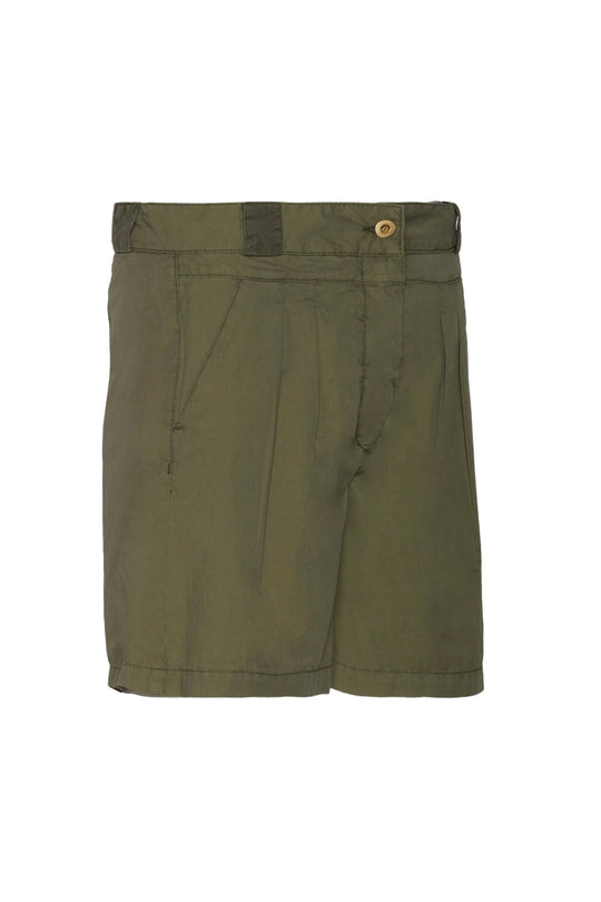 Women's high waist shorts in poplin fabric