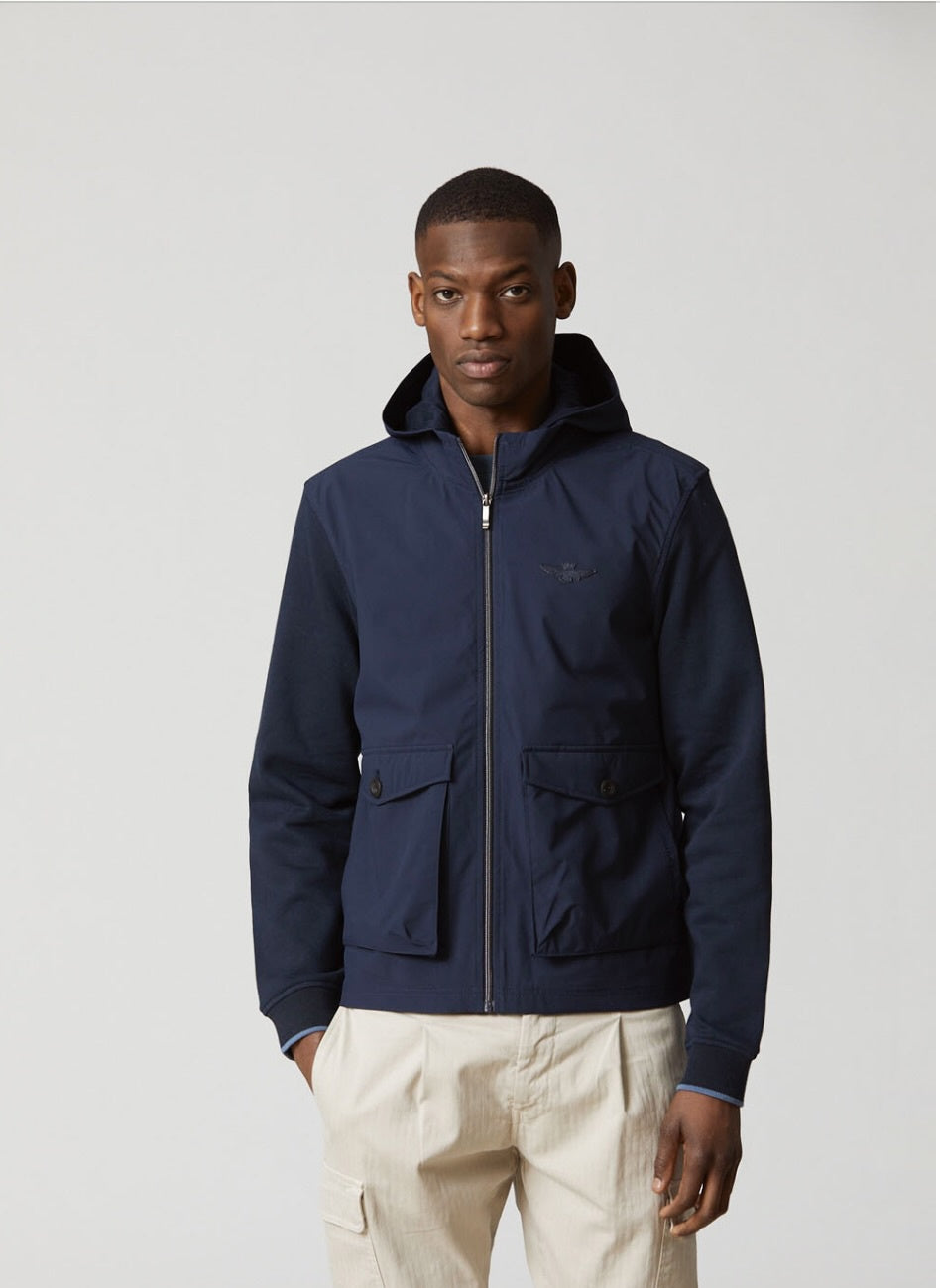 Fleece jacket with removable hood