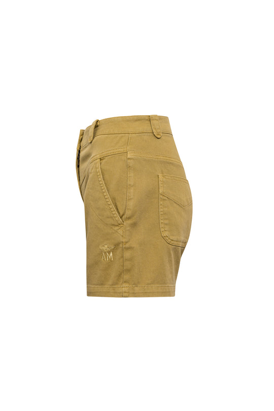Women's high waist work shorts in bull comfort