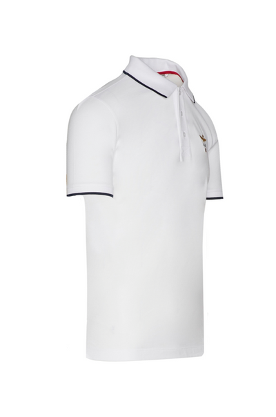 Basic short-sleeved pique polo shirt